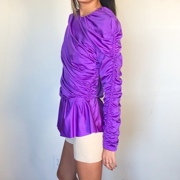 Gorgeous Balenciaga Violet Ruched Top